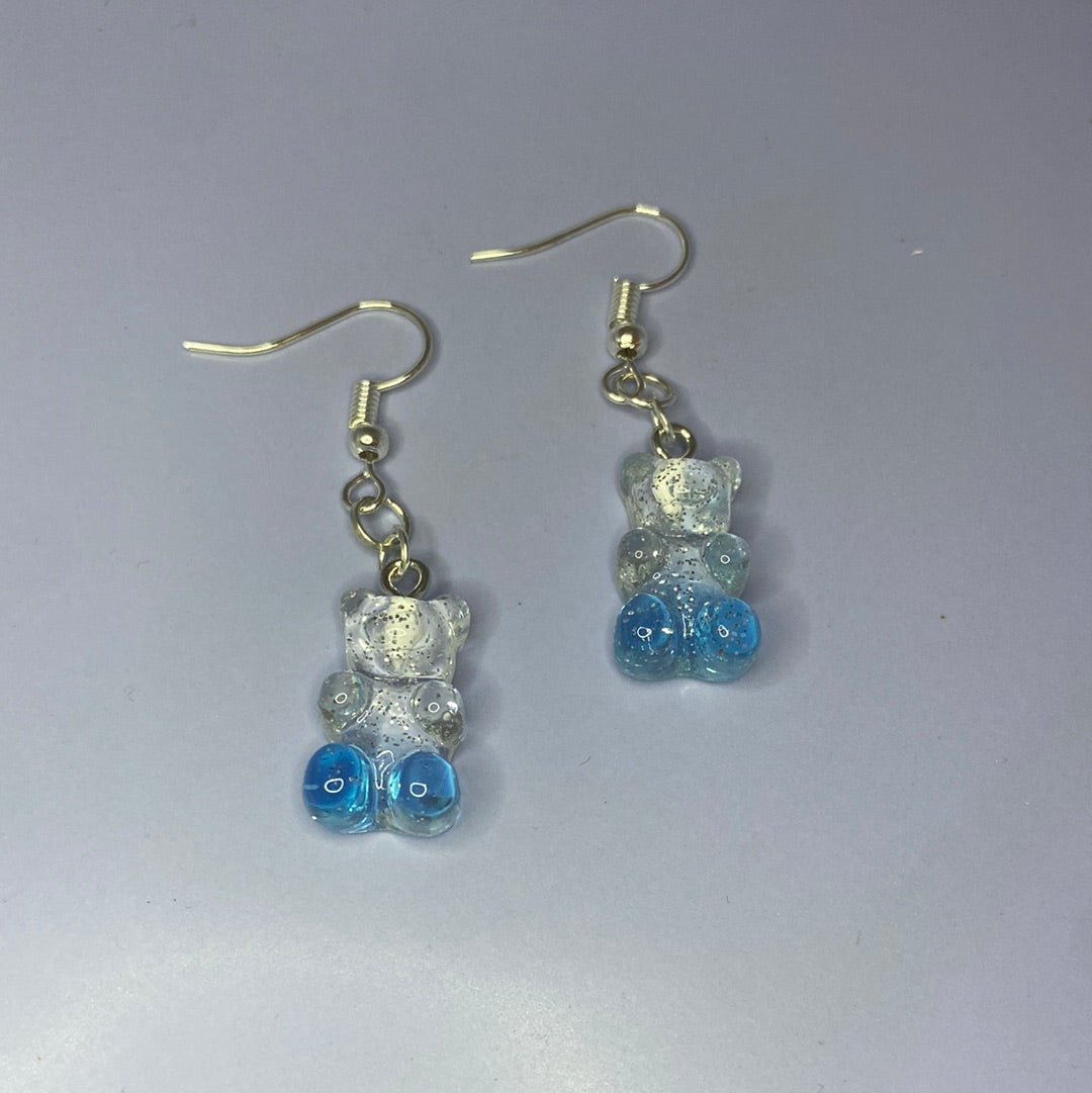 Blue Gummy Bear Earrings