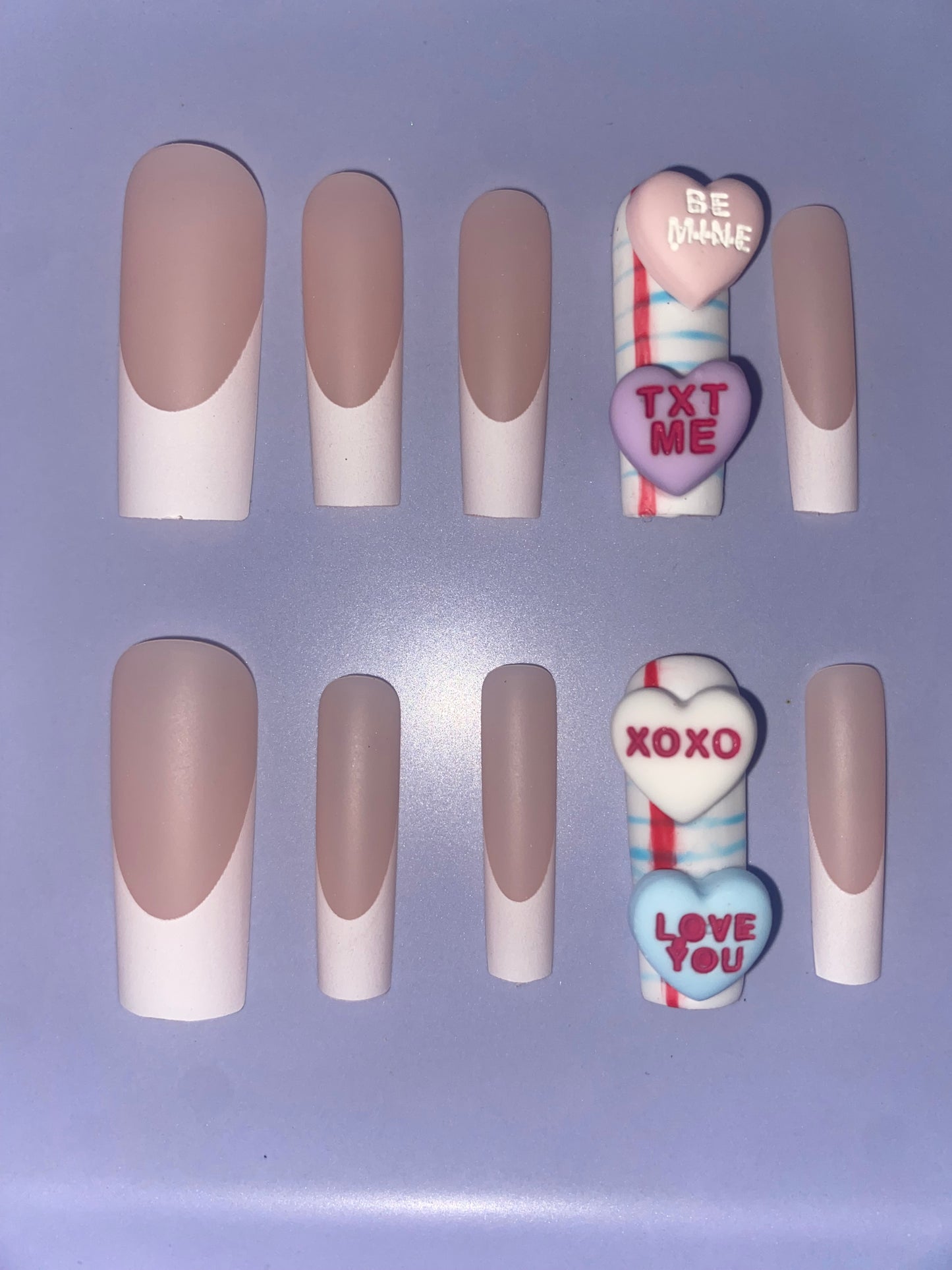 Valentines Notes Nails