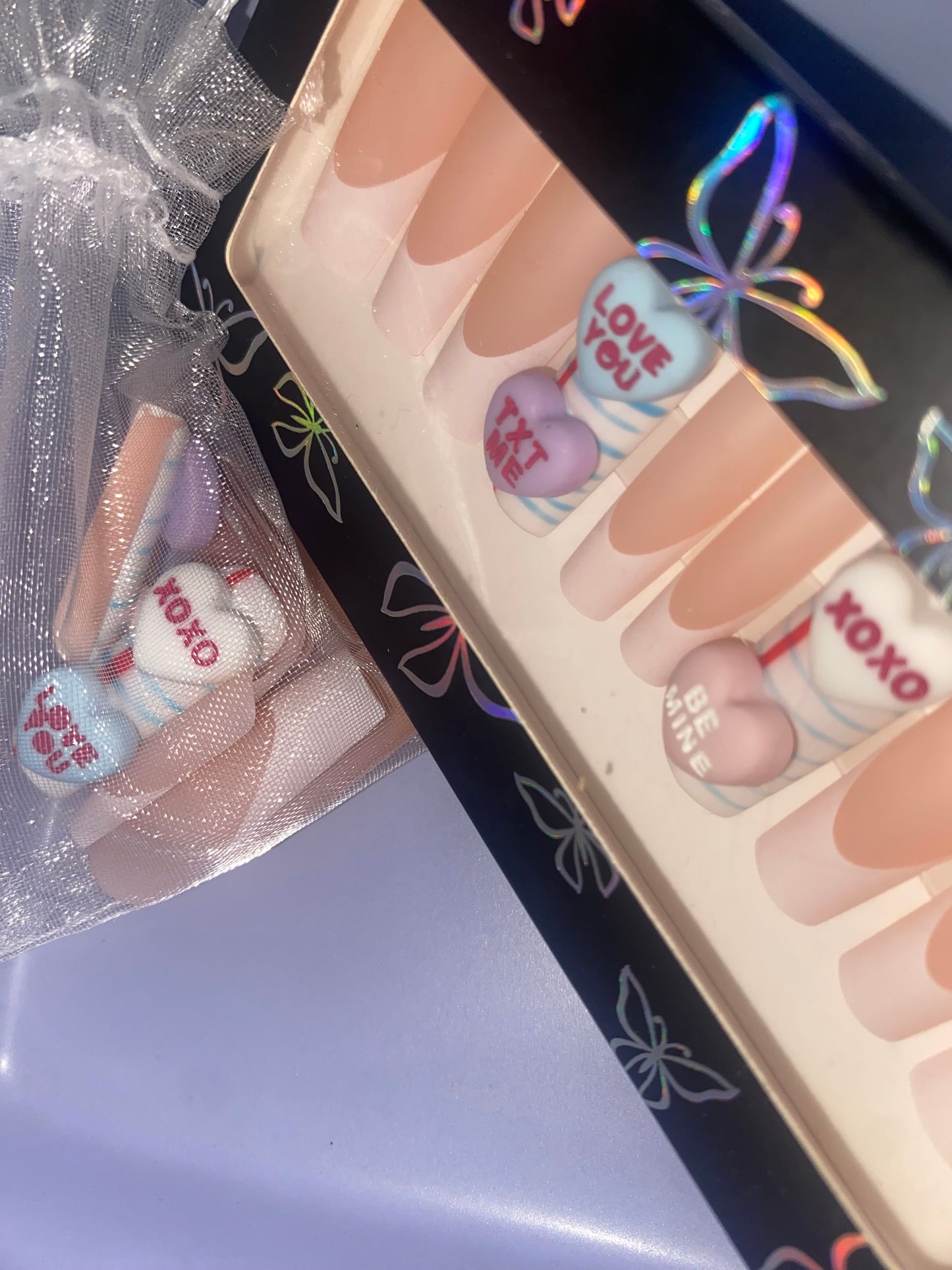 Valentines Notes Nails