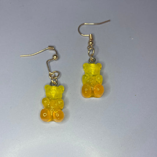 Yellow/Orange Gummy Bear Earrings