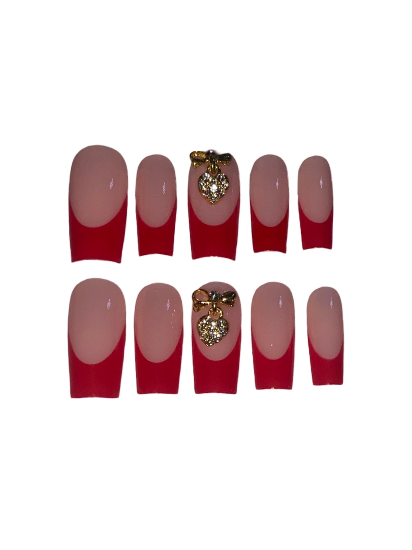 Red Frenchie Nails