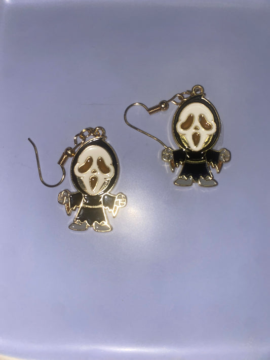 Scream Earrings Gold