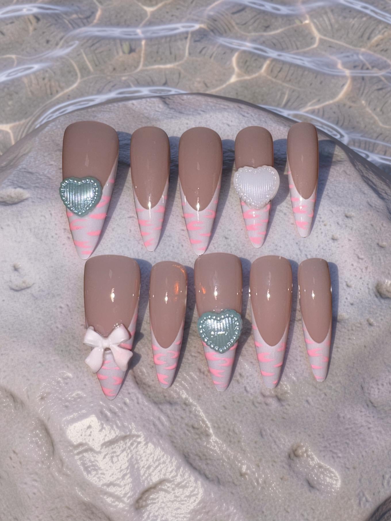 Pink Zebra Nails